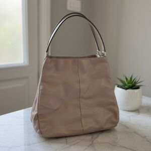 Coach Genuine Leather Small Madison Bag. Silver Hardware.